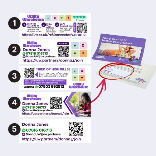 UW Warehouse Info Stickers for Flyers